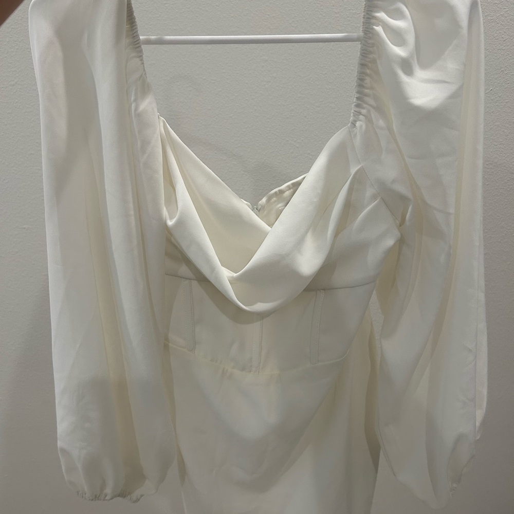 Princess Polly White Dress with Zip Detail